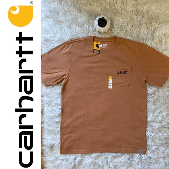 NWT Carhartt loose fit heavyweight s/s pocket C graphic t-shirt, tall L, ginger - Picture 3 of 16